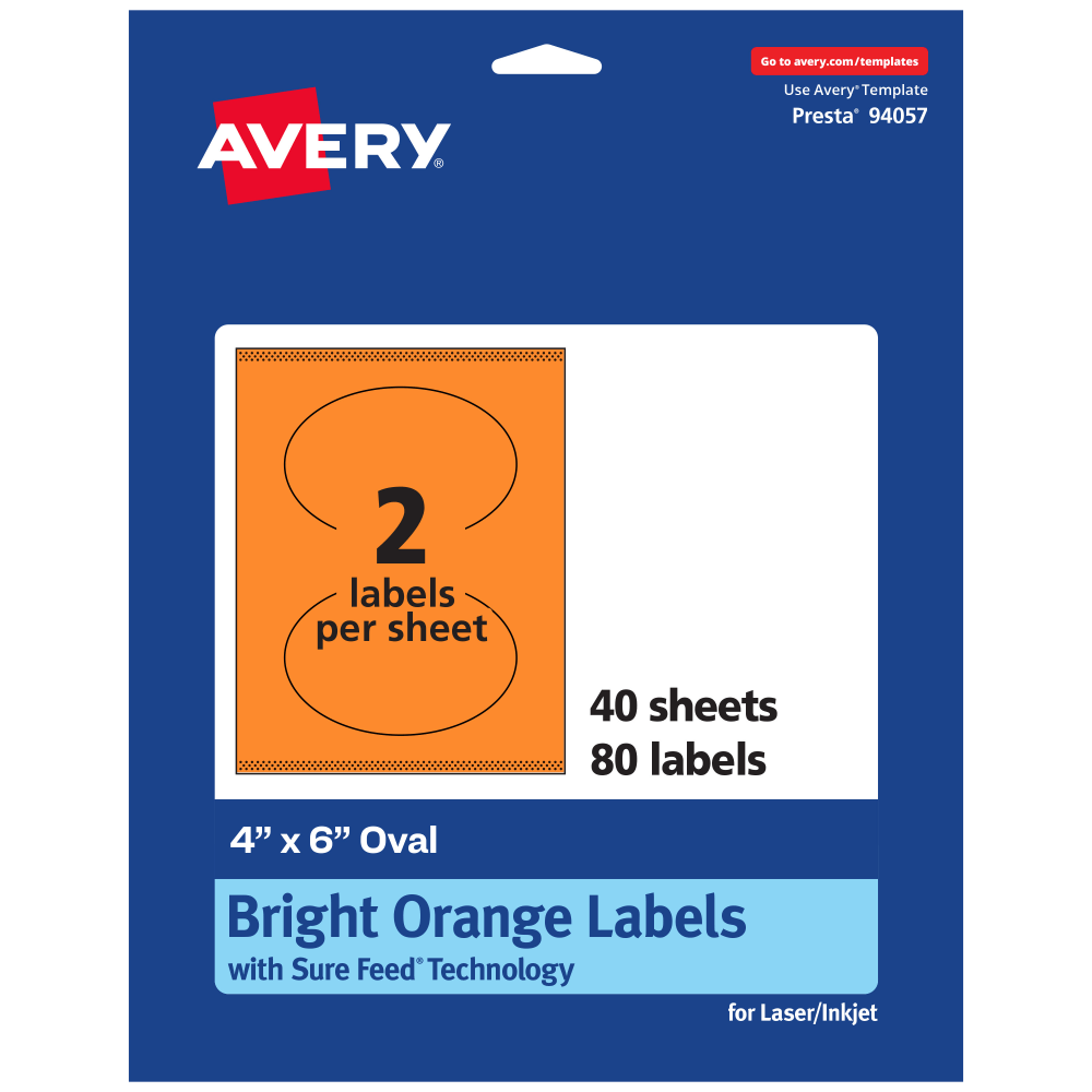 Avery® Print-To-The-Edge Labels With Sure Feed® Technology,