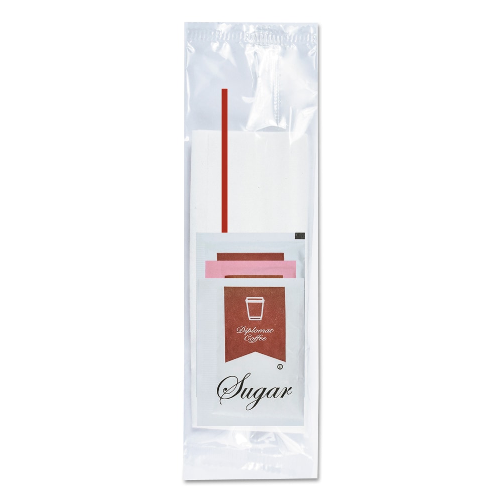 CoffeePro Economy Condiment Kits, 0.34 Oz, Clear, Carton