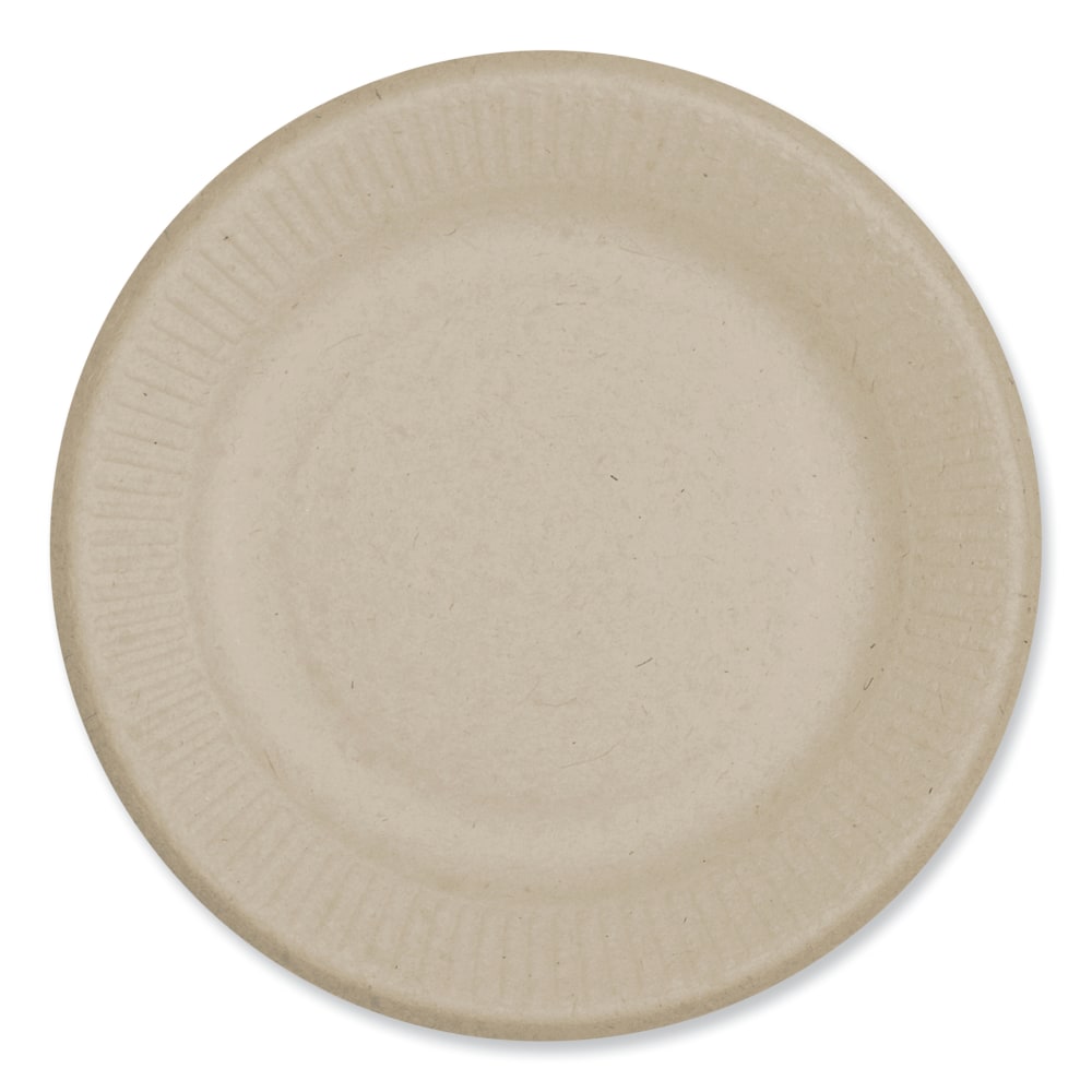 World Centric® Fiber Plates, Ripple Edge, 6-1/8" Diameter,
