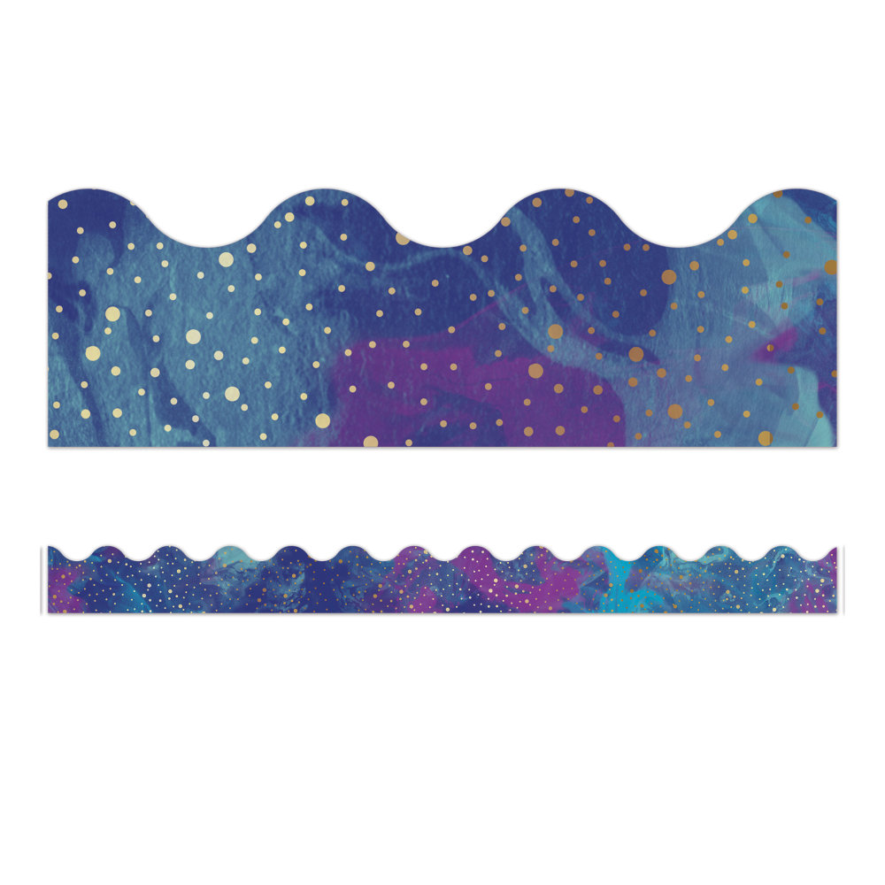 Carson-Dellosa Galaxy Scalloped Bulletin Board Borders, 3&#x27; x
