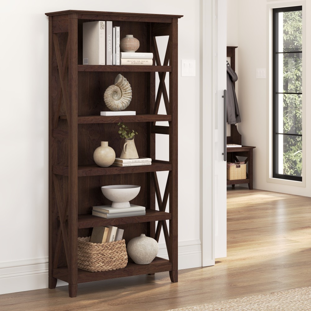 Bush Business Furniture Key West 66"H 5-Shelf Bookcase,