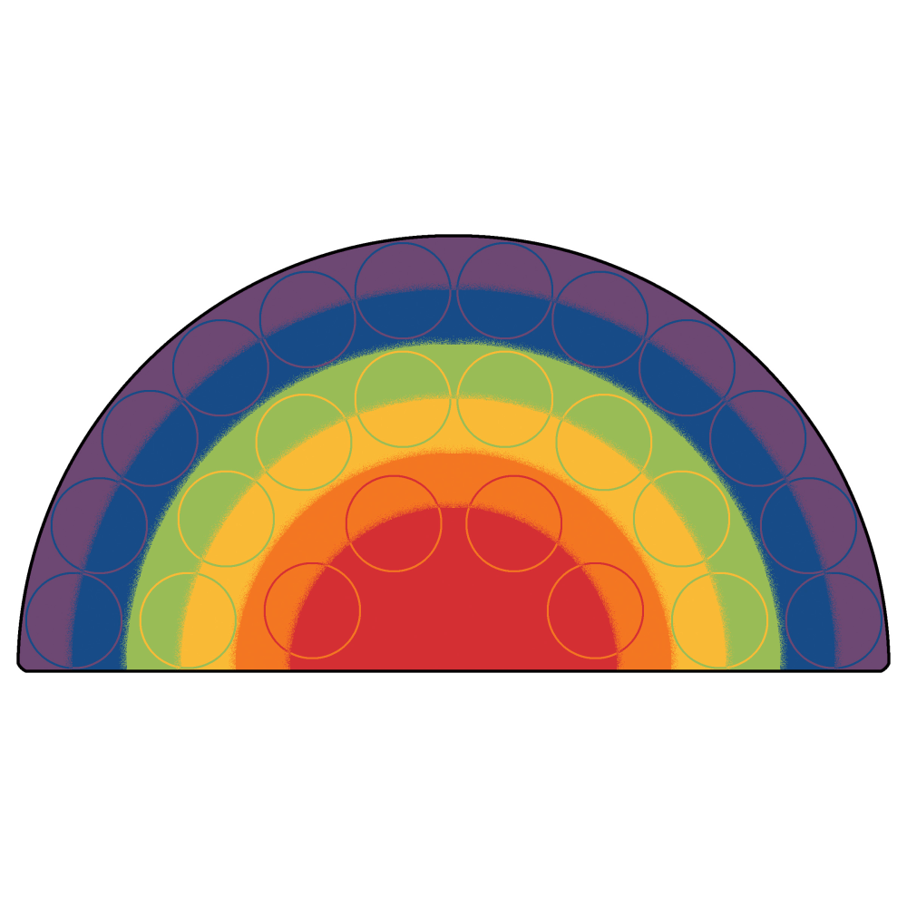Carpets For Kids® Premium Collection 24 Seats Rainbow