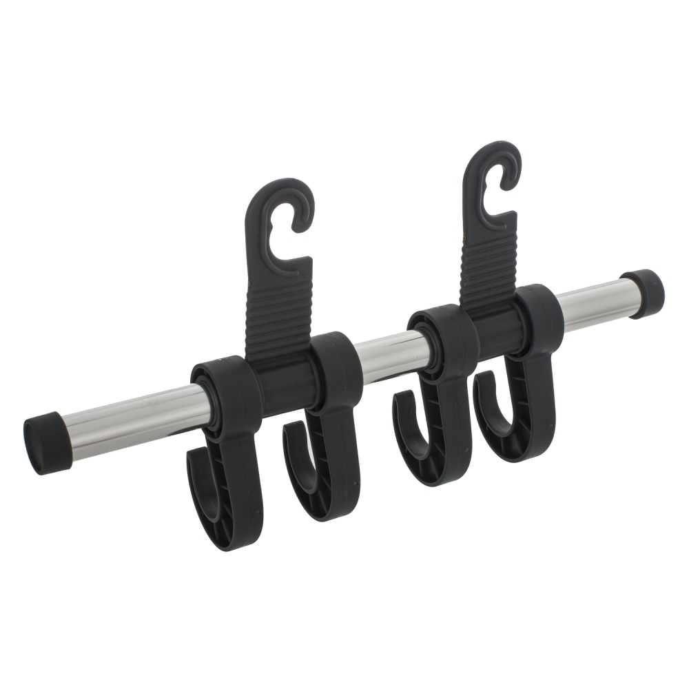 MAXSA® Innovations 4-Hook Car Headrest Hanger, Black/Chrome