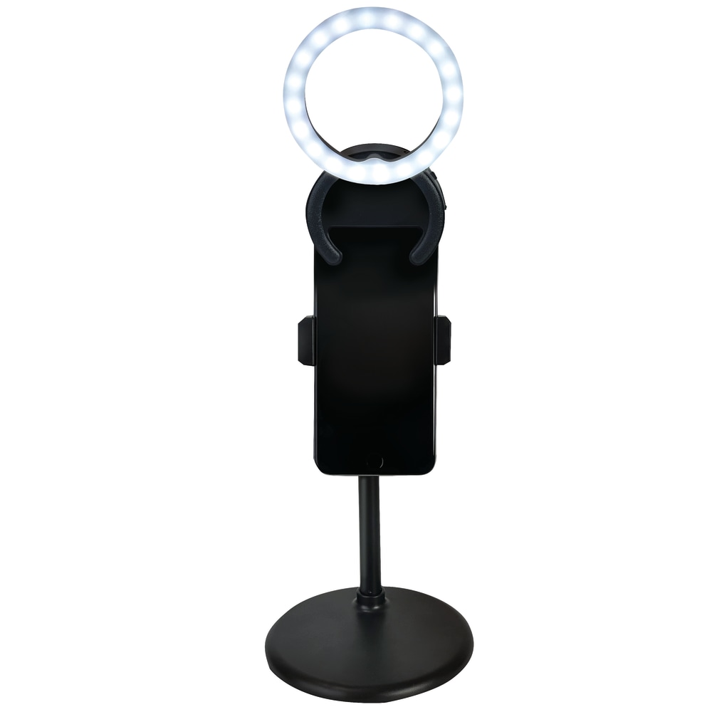 GNBI Ring Light With Metal Disc Stand, 12”H,