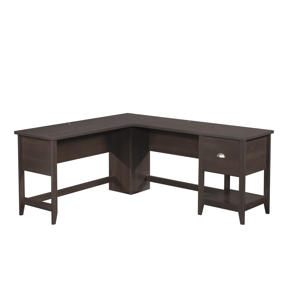 Sauder® Summit Station 59"W L-Shaped Desk, Cinnamon Cherry