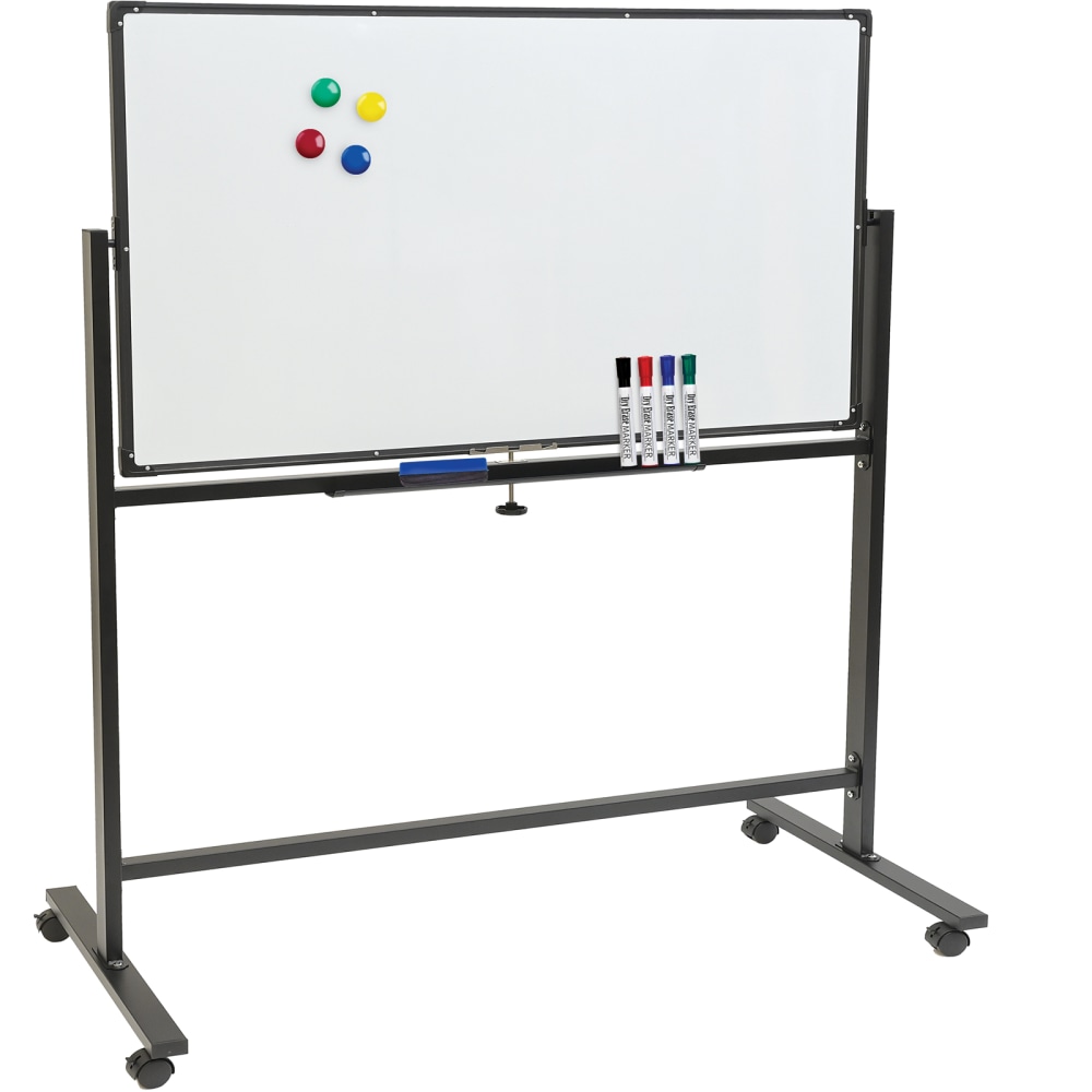 Excello Double-Sided Mobile Magnetic Dry-Erase Whiteboard On