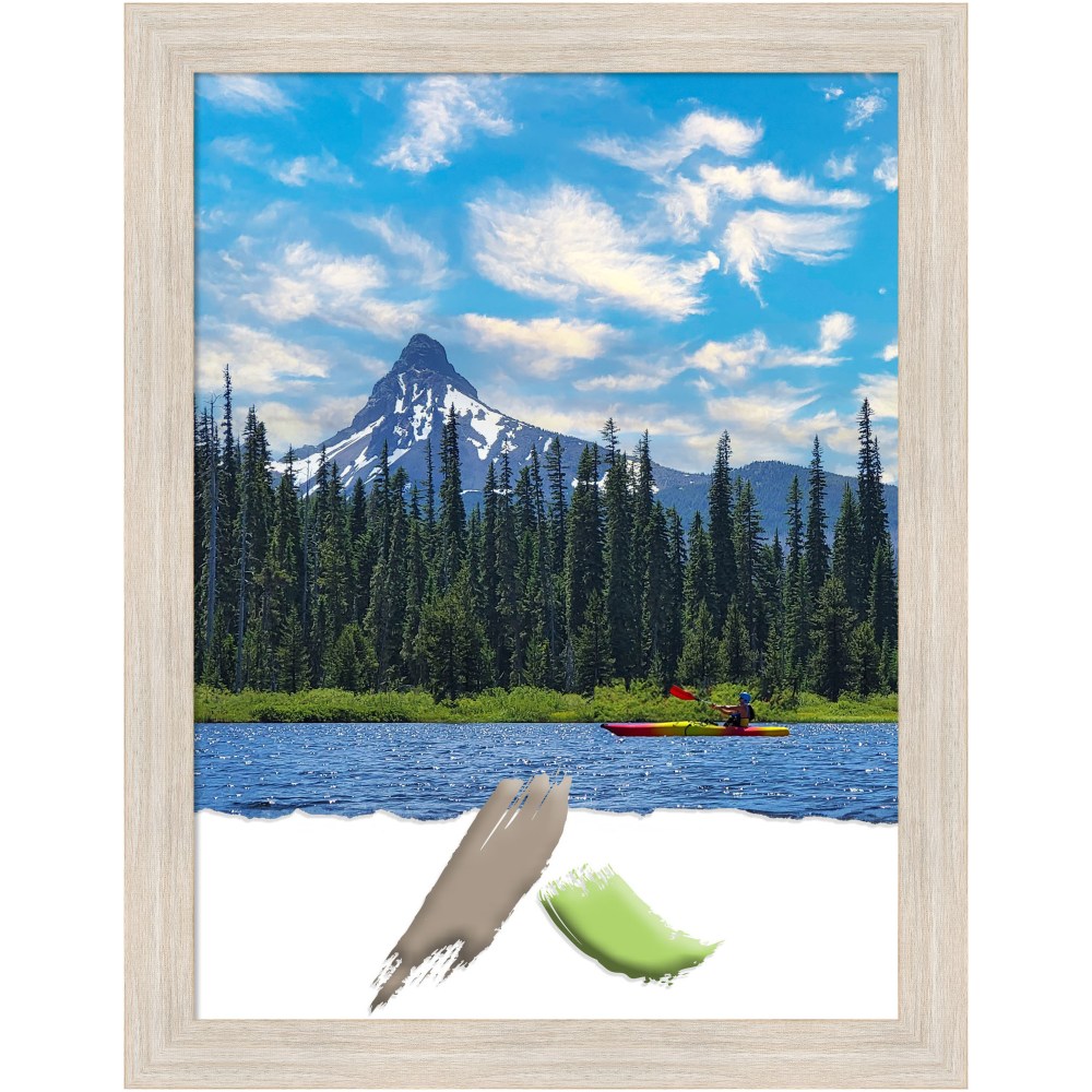 Amanti Art Hardwood Whitewash Picture Frame, 21" x