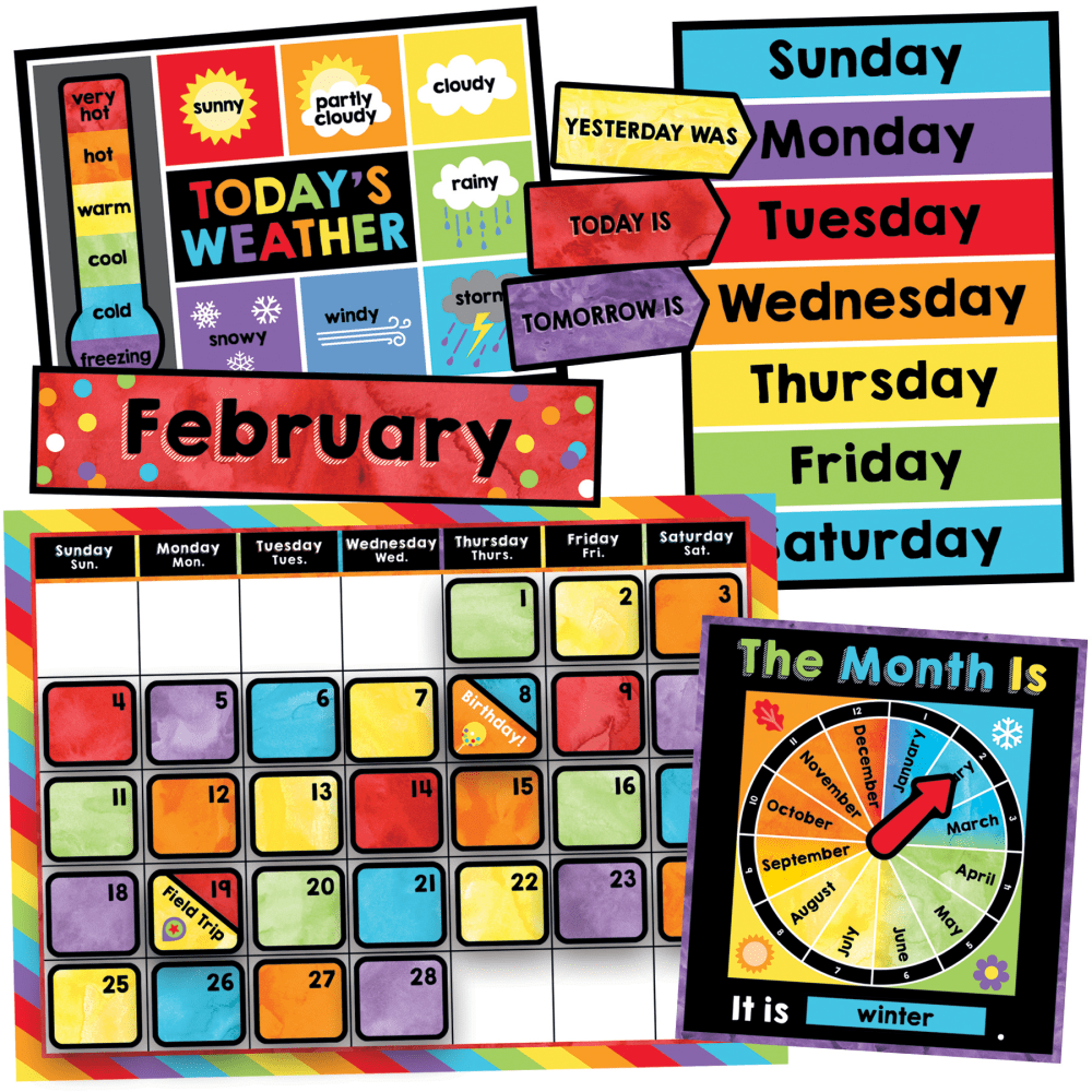 Carson Dellosa Education Calendar Bulletin Board Sets, Celebrate