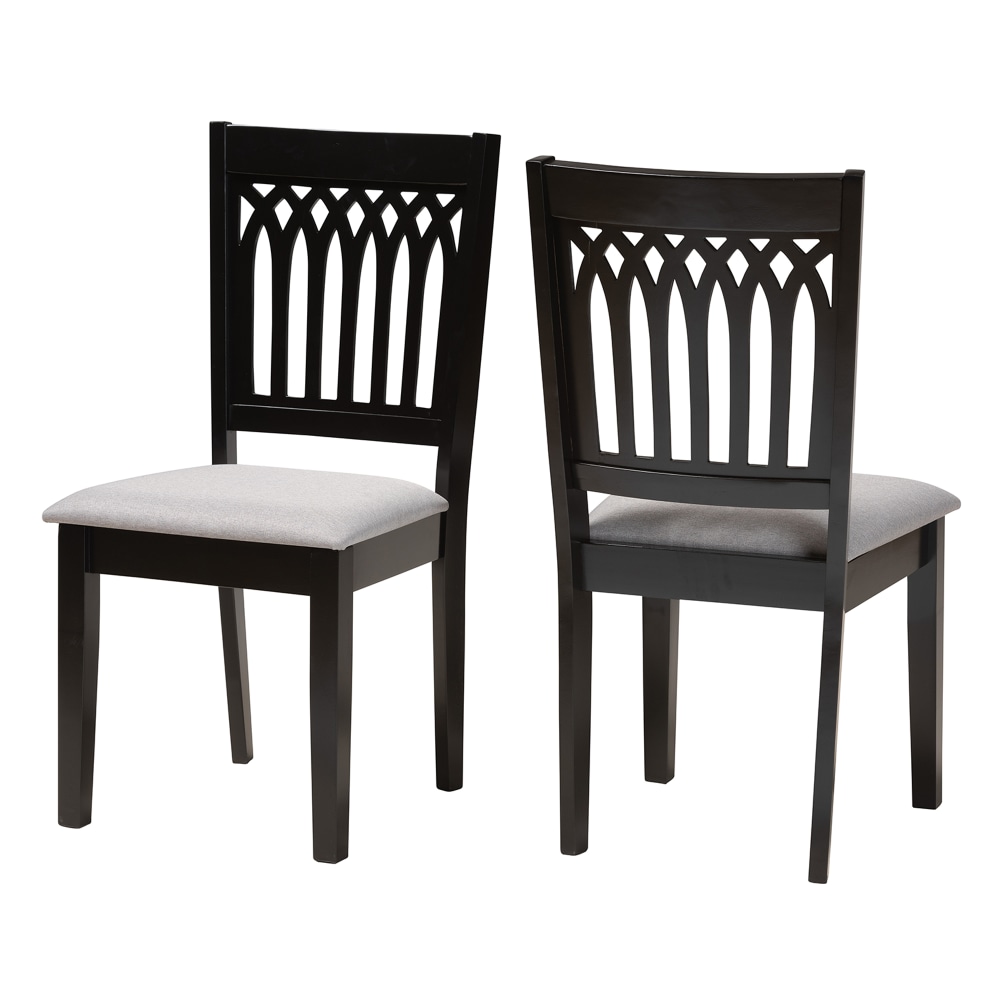Baxton Studio Genesis Finished Wood Dining Accent Chair,