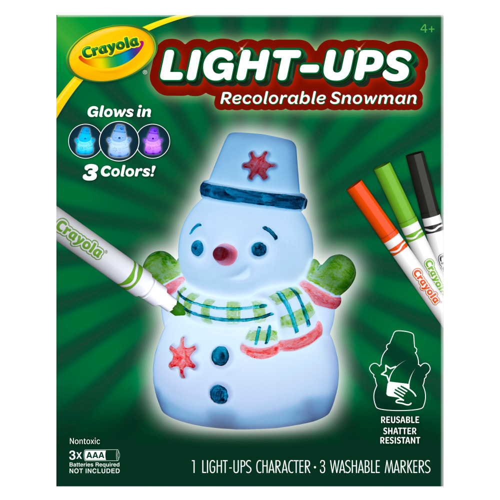 Crayola Light-Ups - Snowman, Reusable Coloring Toy, Glow