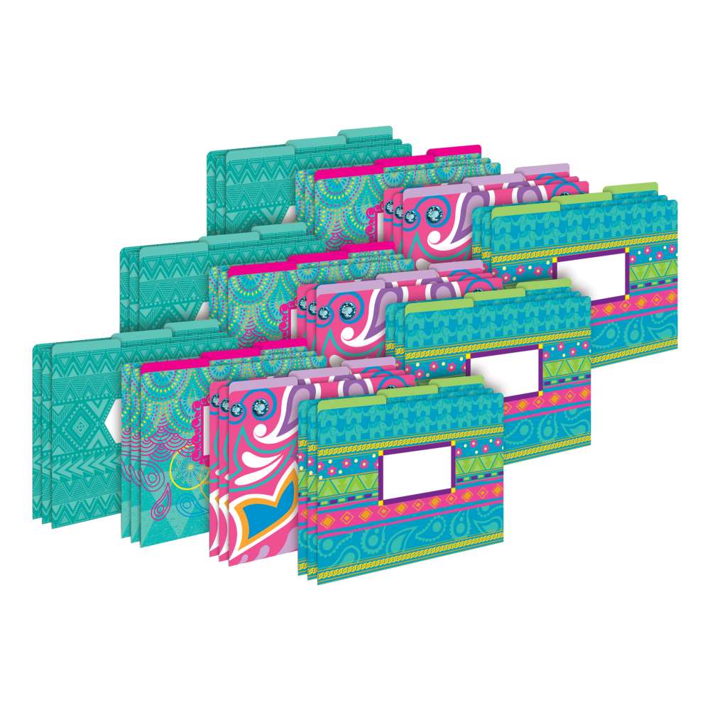 Barker Creek Tab File Folders, Letter Size, Bohemian,
