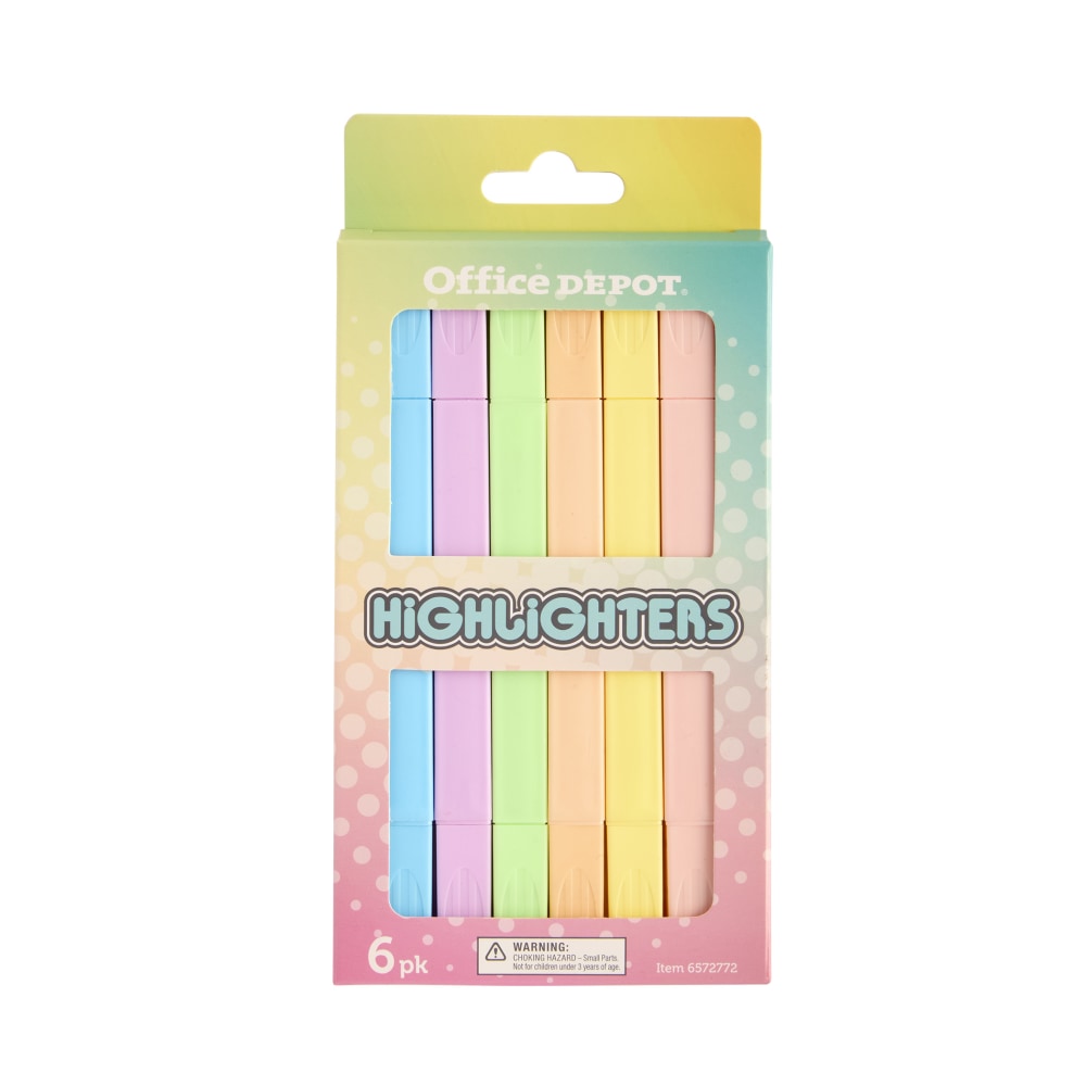 Office Depot® Brand Fun Highlighters, Assorted Colors, Pack