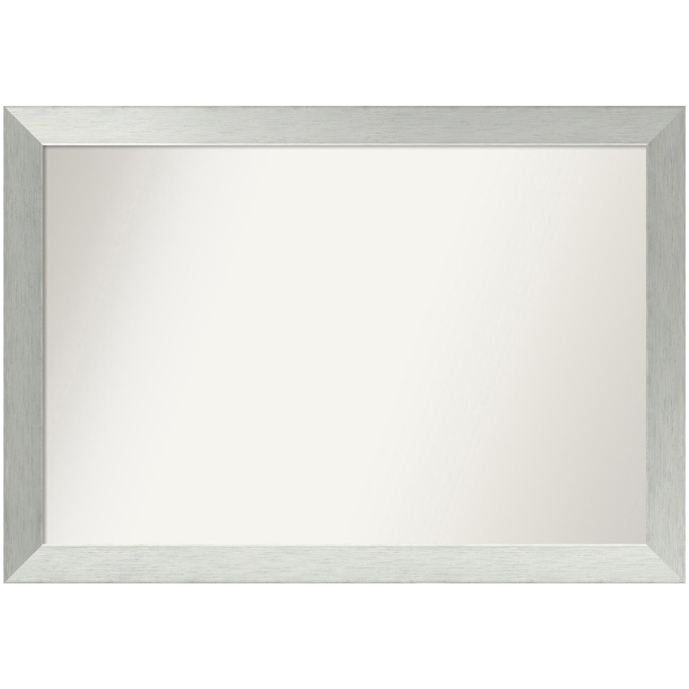 Amanti Art Non-Beveled Rectangle Framed Bathroom Wall Mirror,