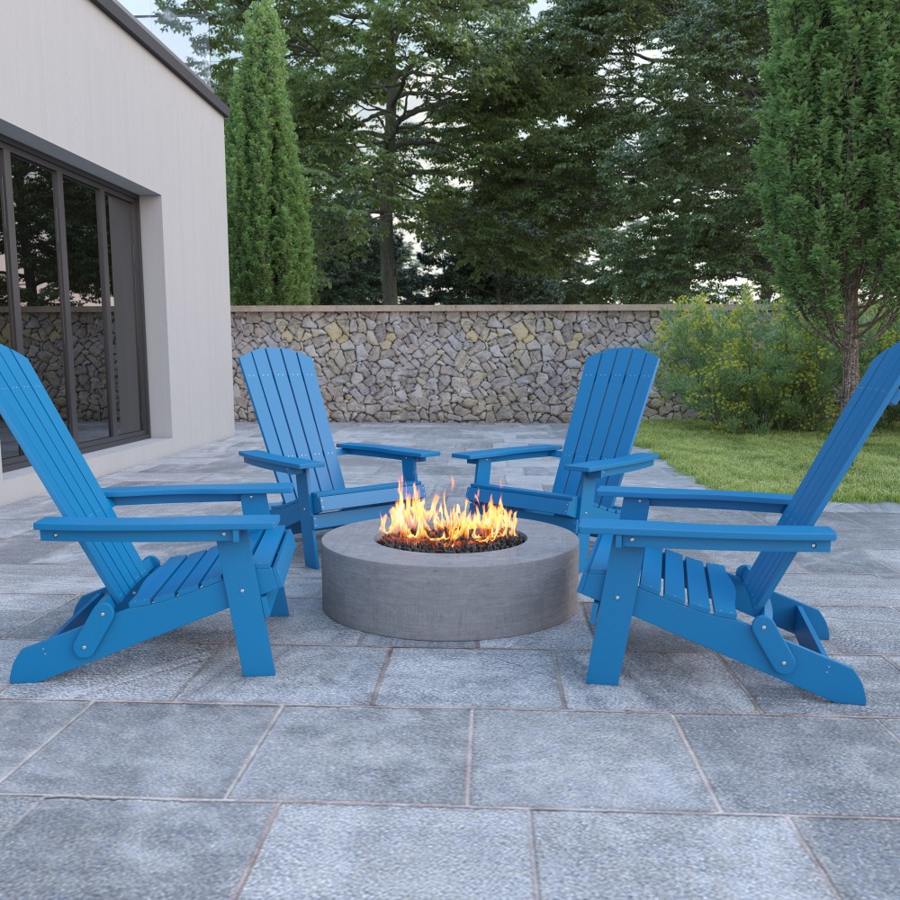 Flash Furniture Charlestown All-Weather Poly Resin Folding