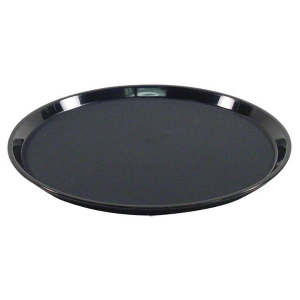 Carlisle GripLite Round Serving Tray, 16-1/2", Black