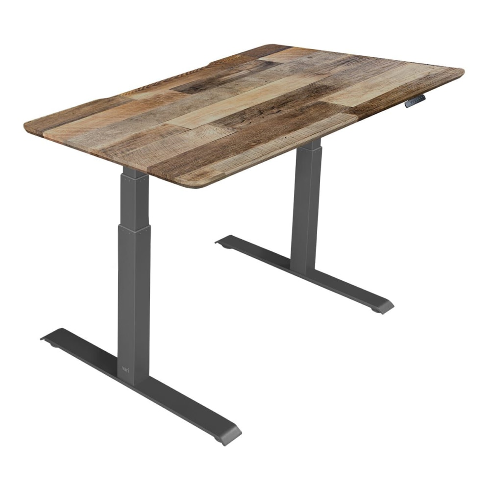 Vari Electric 48"W Standing Desk, Reclaimed Wood
