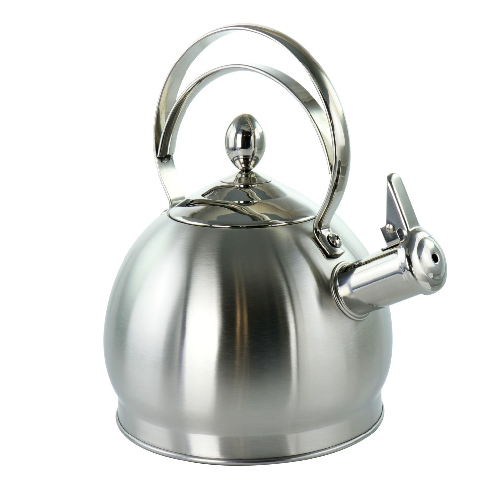 MegaChef 2.8 Quart Round Stovetop Kettle in Brushed