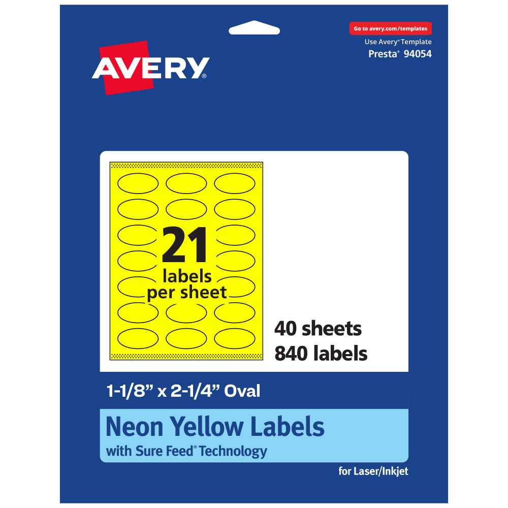 Avery® Print-To-The-Edge Labels With Sure Feed® Technology And