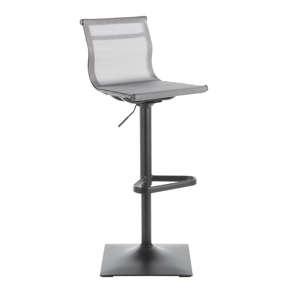 LumiSource Mirage Bar Stool, Black/Silver, BSMIRAGEBKSV