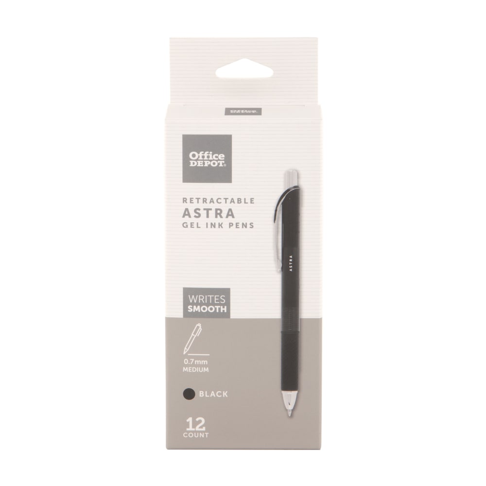 Office Depot® Brand Astra Retractable Gel Ink Pens,