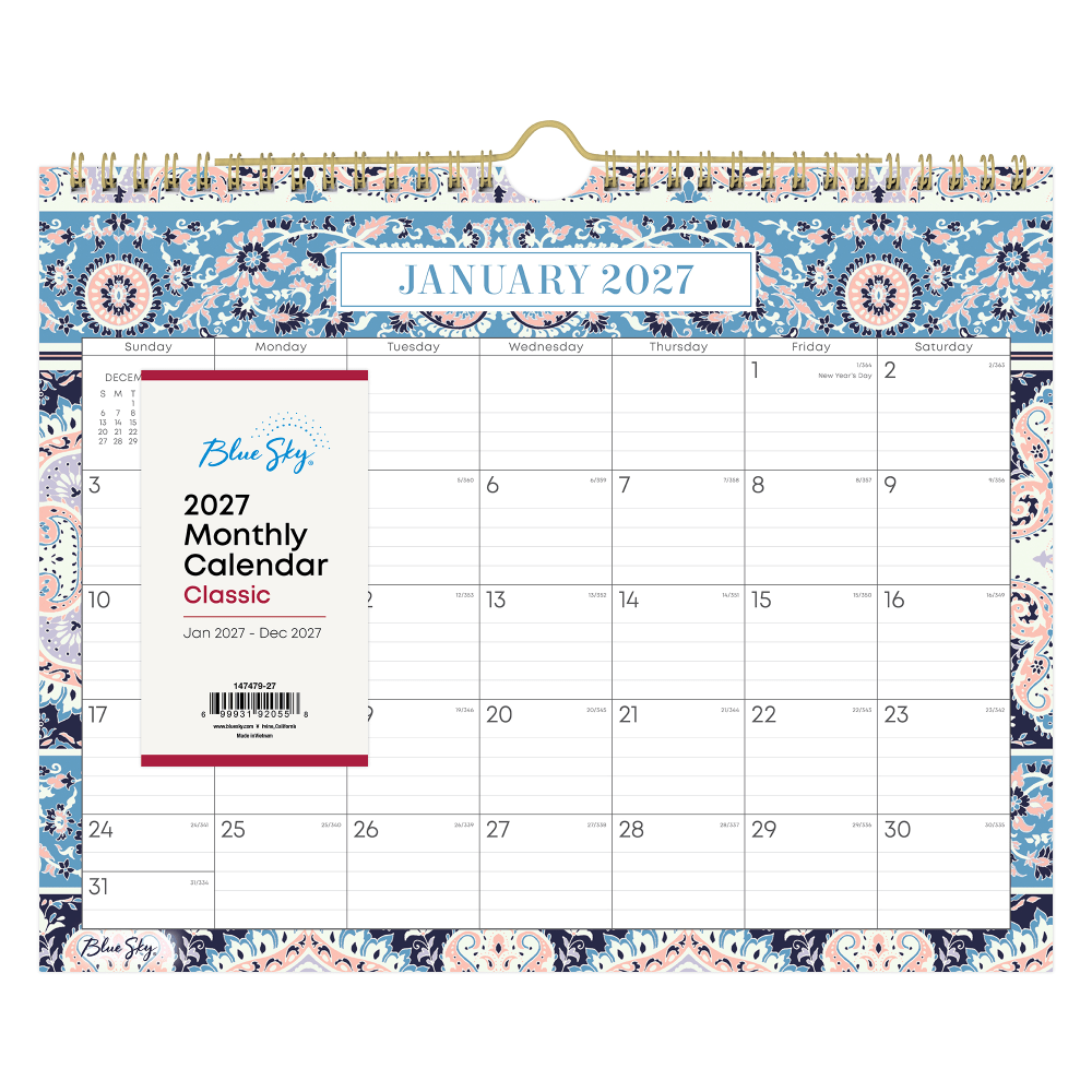 2027 Blue Sky Cocorrina Monthly Wall Calendar, 11x8.75,