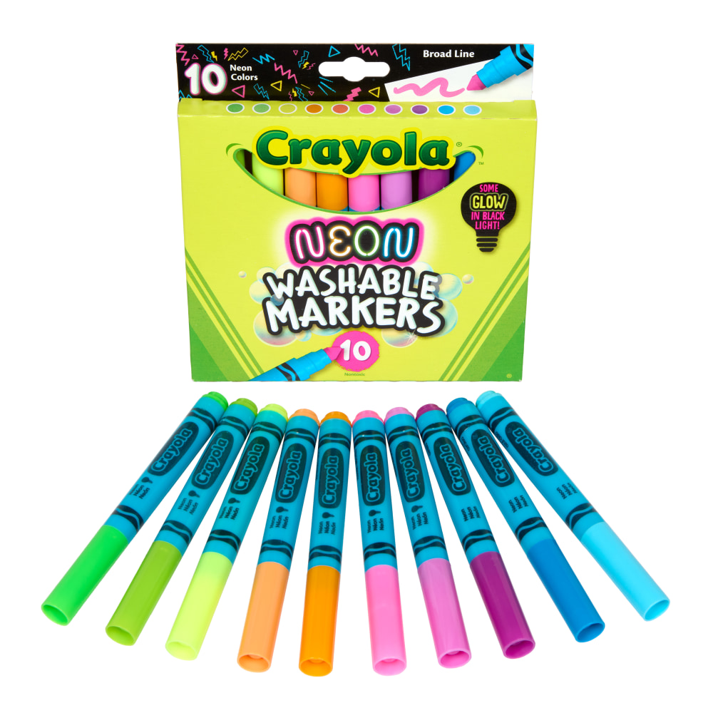 Crayola Neon Marker Set (10ct), Art Markers for