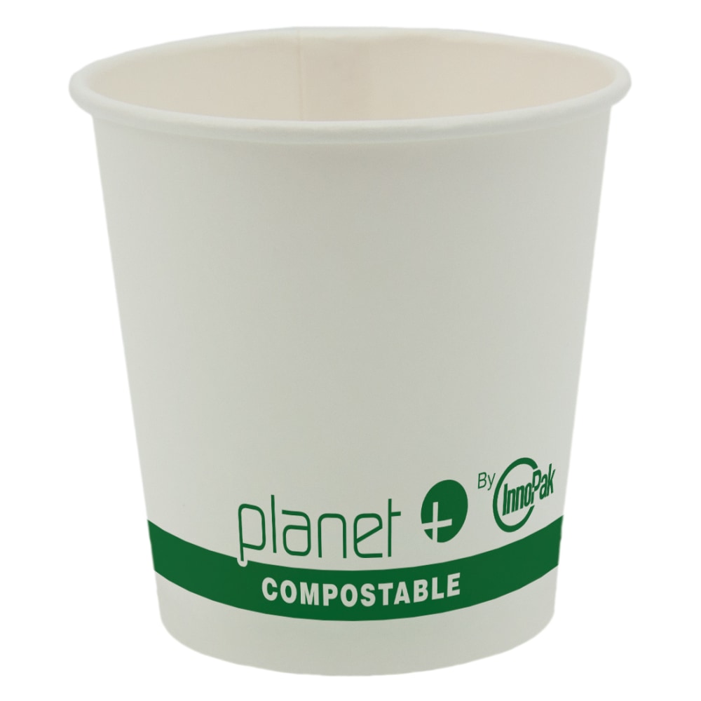 StalkMarket Planet+ Compostable Hot Cups, 4 Oz, White,