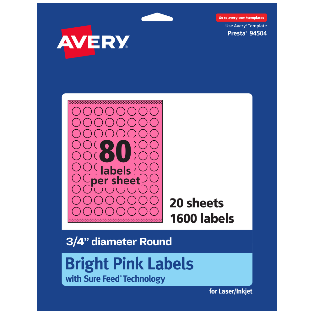 Avery® Print-To-The-Edge Labels With Sure Feed® Technology And