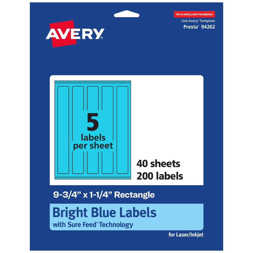 Avery® Print-To-The-Edge Labels With Sure Feed® Technology,