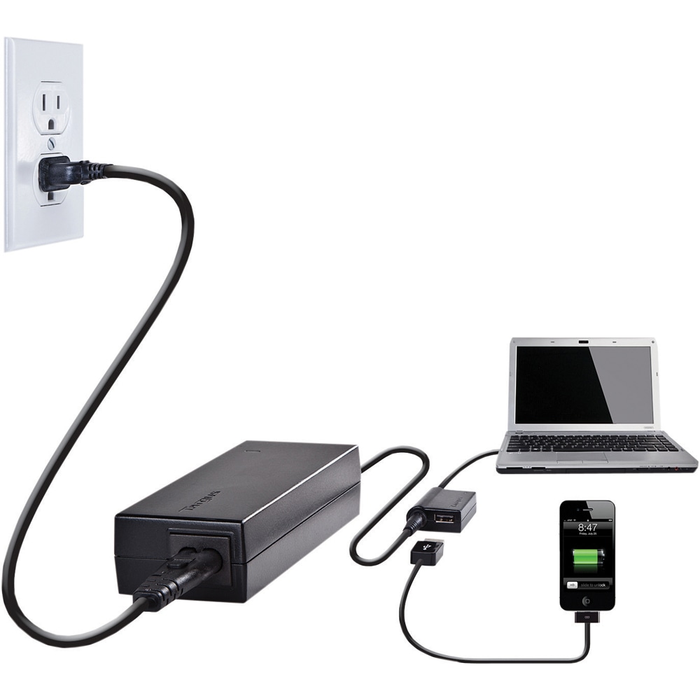 Targus® APA32US Laptop Charger With USB Fast Charging