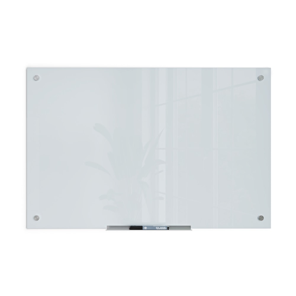 U Brands® Glass Non-Magnetic Dry-Erase Board, 36" X