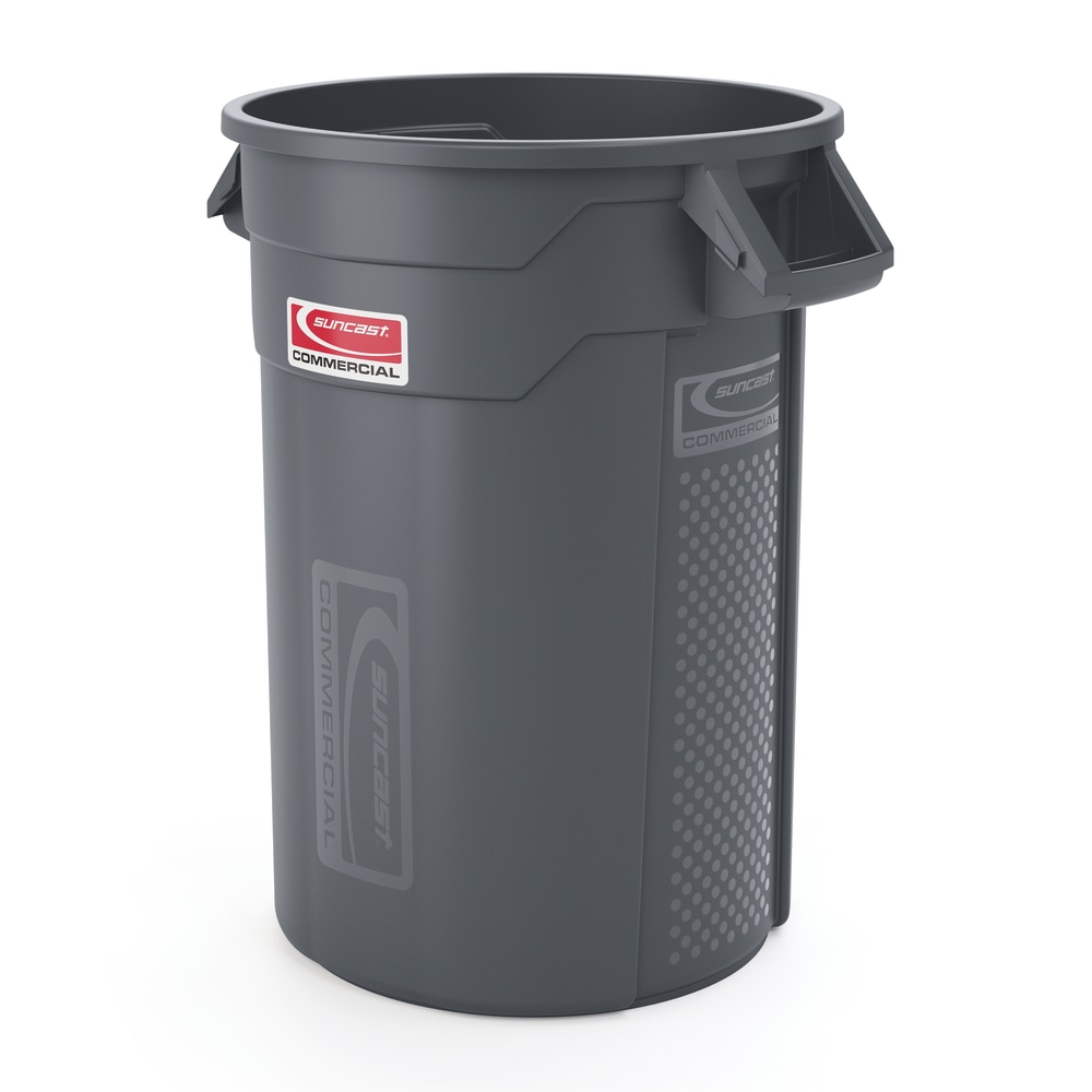 Suncast® Commercial Oval HDPE Utility Trash Can, 32