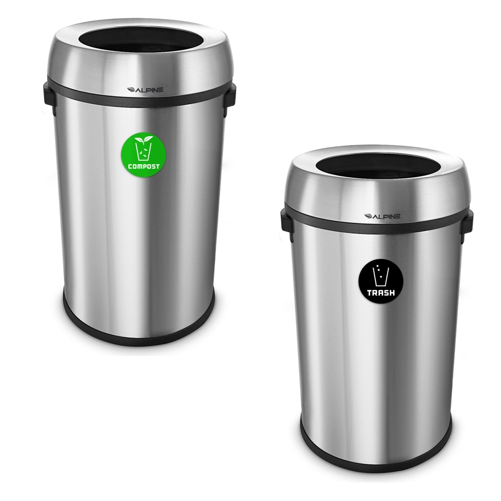 Alpine Industries Stainless Steel Open Top Compost And