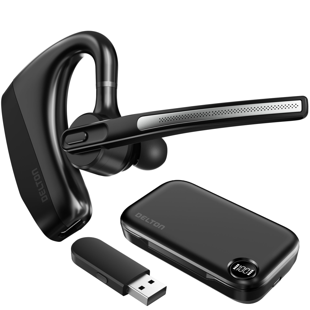 Delton K130 Wireless Bluetooth Computer Headset, Charging Case
