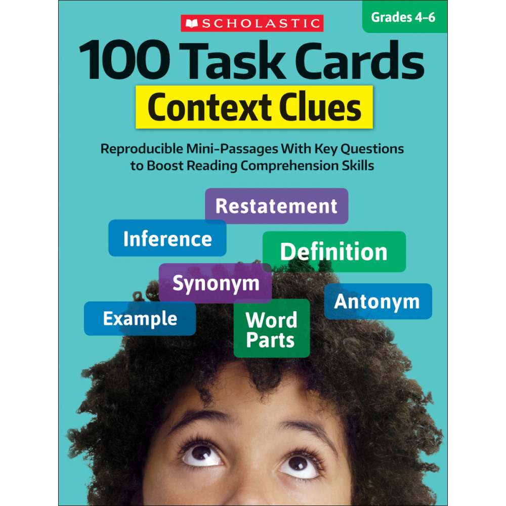 Scholastic® 100 Task Cards: Context Clues, Grades 4