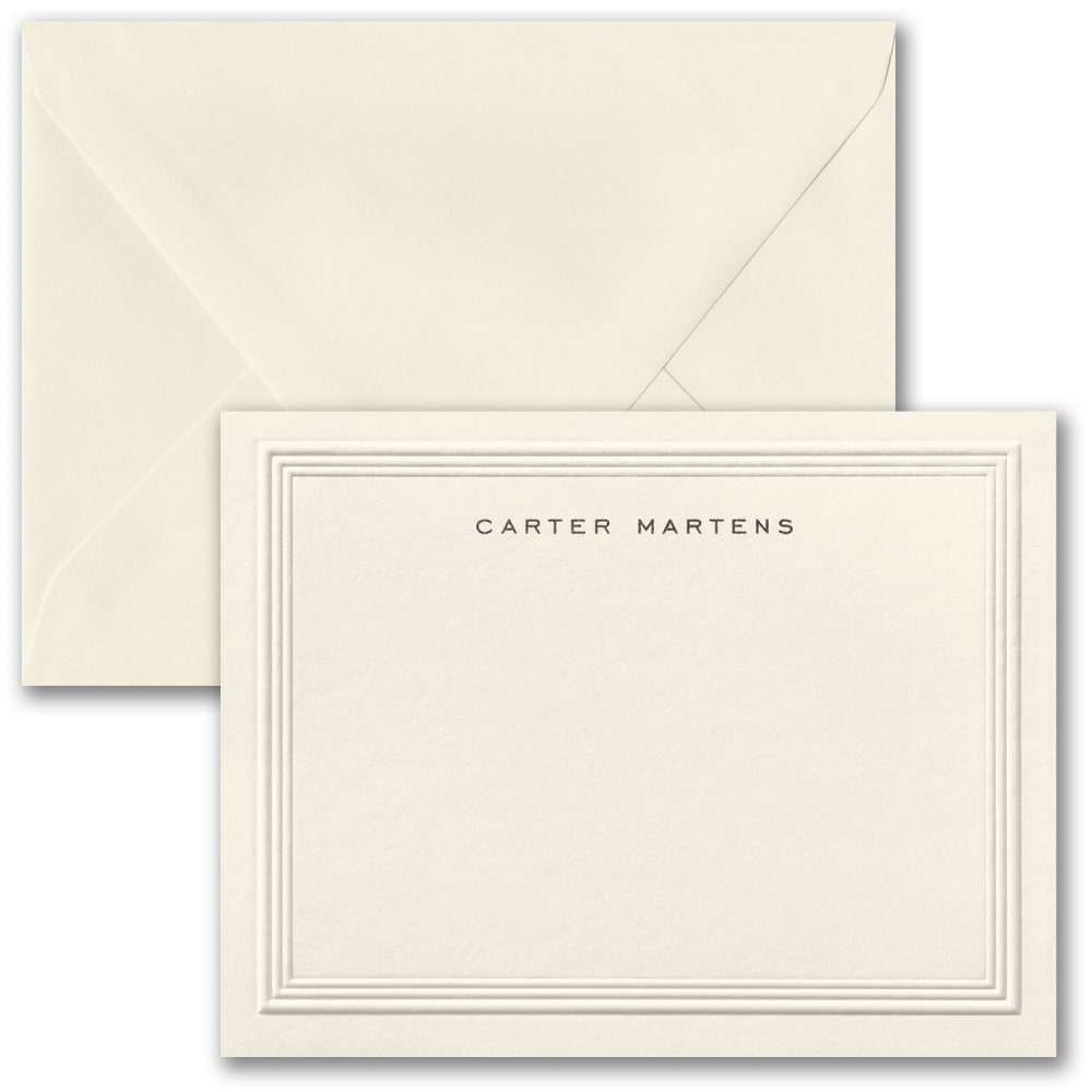 Custom Premium Stationery Flat Note Cards, 5-1/2" x