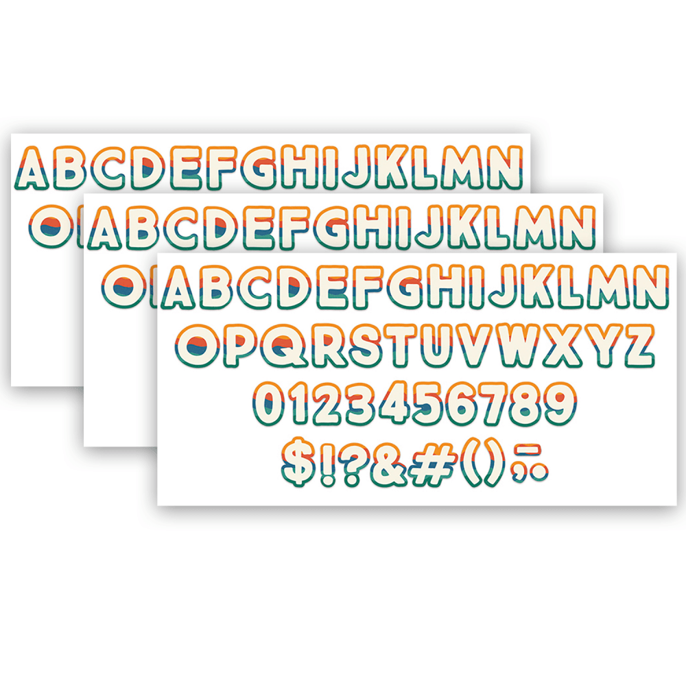 Eureka 4" Deco Letters, Adventurer, 179 Letters Per