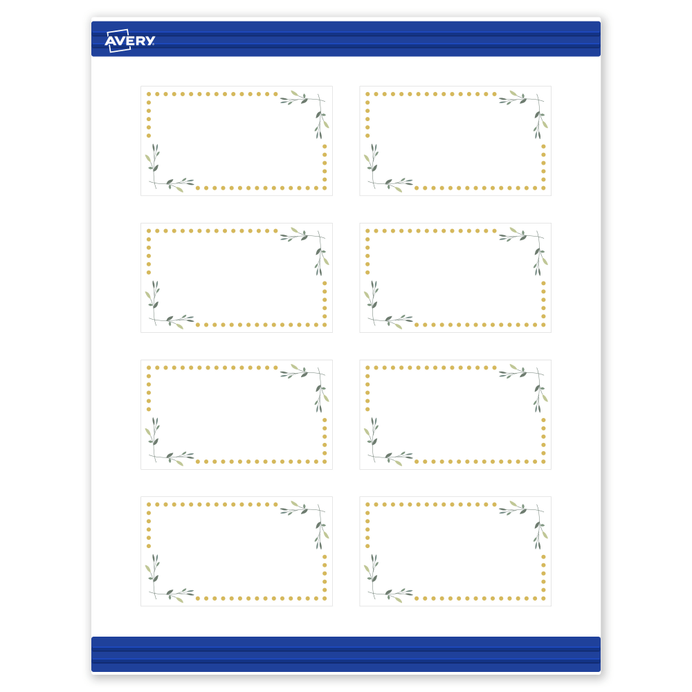 Avery® Print-To-The-Edge Cards With Sure Feed®, S00-D2W-PRMWC10,