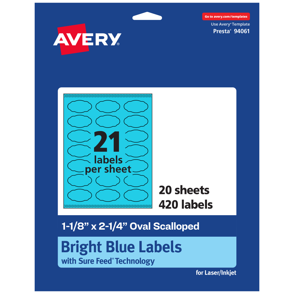 Avery® Print-To-The-Edge Labels With Sure Feed® Technology And