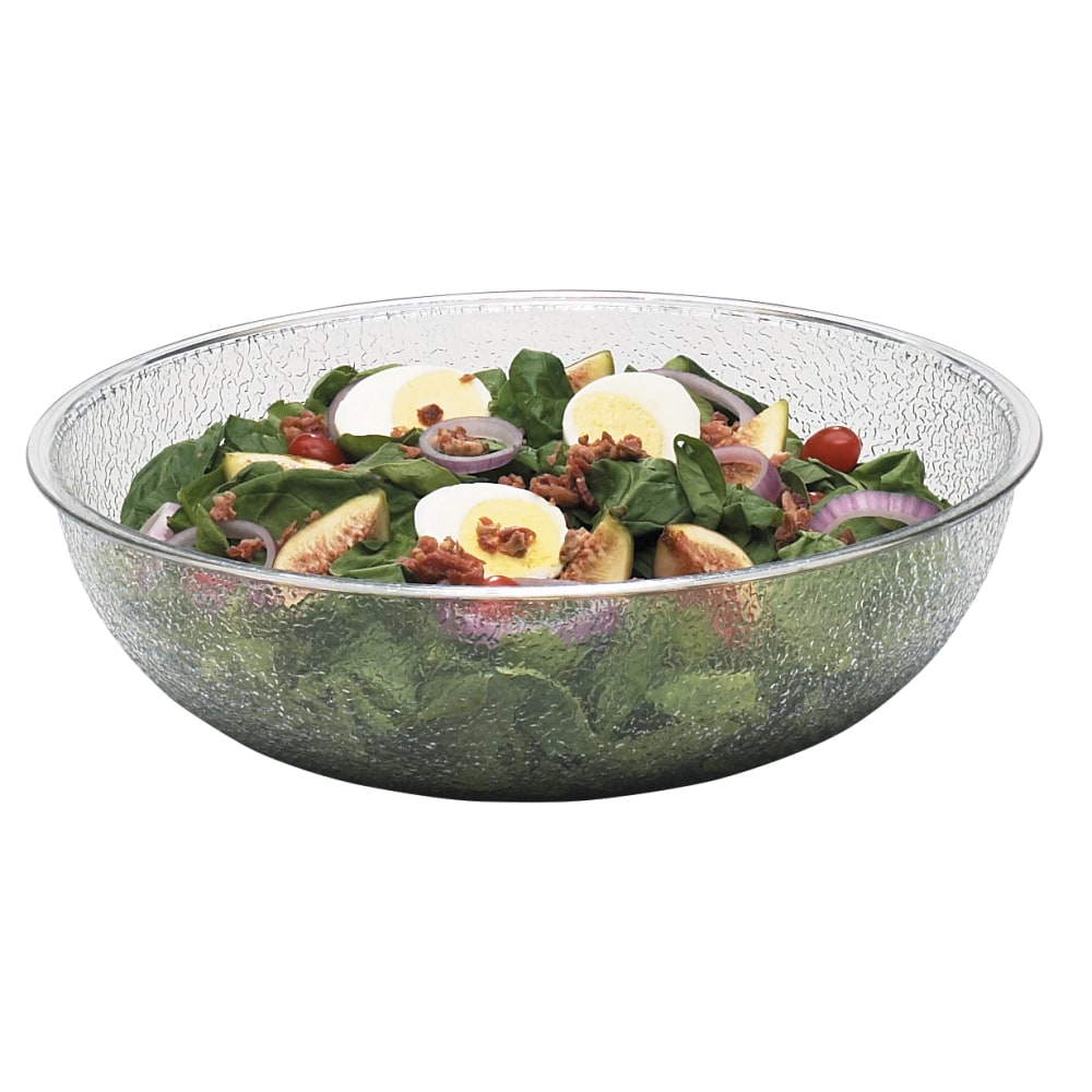 Cambro Camwear Round Pebbled Bowls, 6", Clear, Set