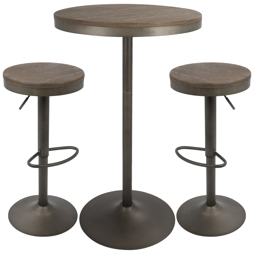 Lumisource Dakota Industrial Farmhouse Table With 2 Bar