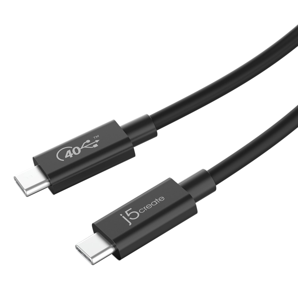 j5Create Full-Featured USB-C USB4 Gen 3 Cable, Black,