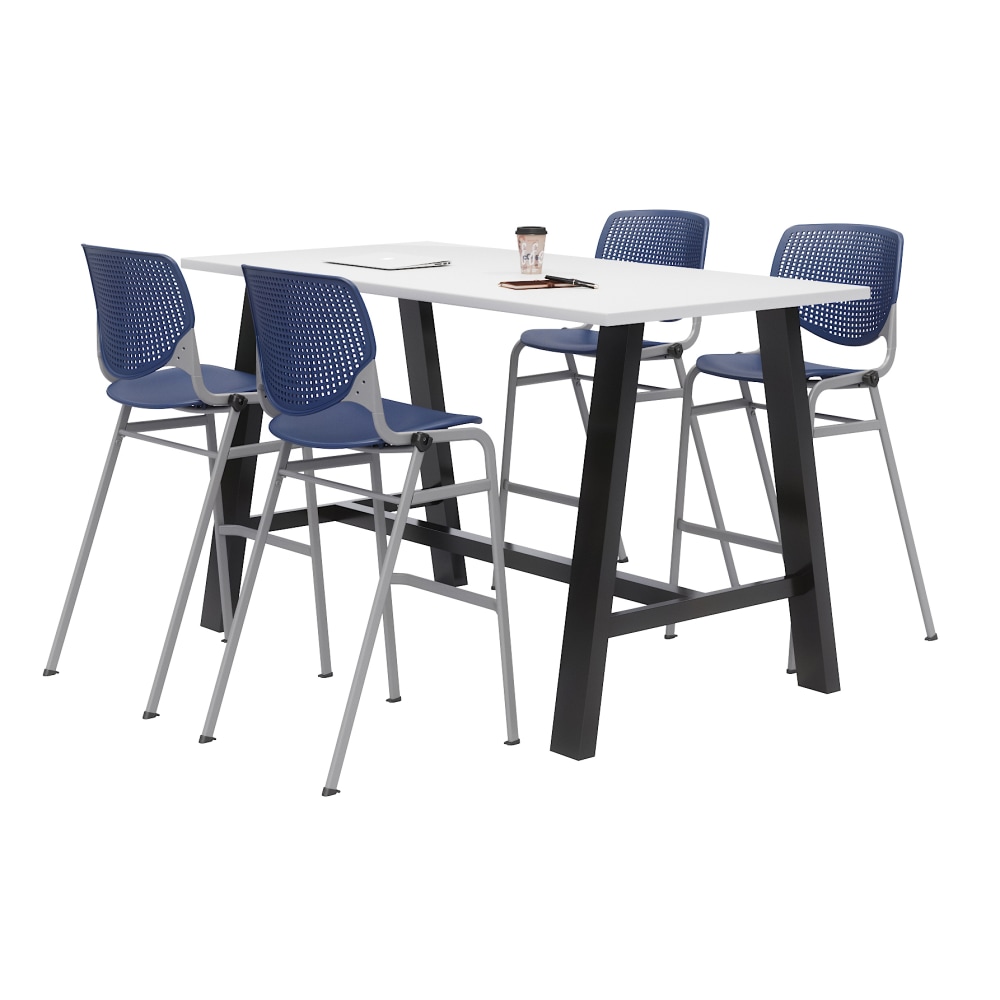 KFI Studios Midtown Bistro Table With 4 Stacking