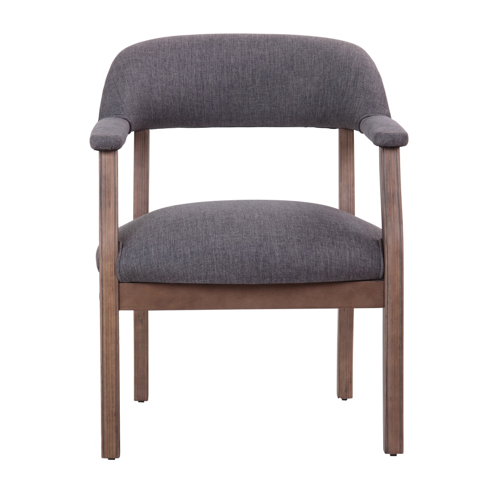 Boss Office Products Traditional Guest Chair, Slate Gray/Brown