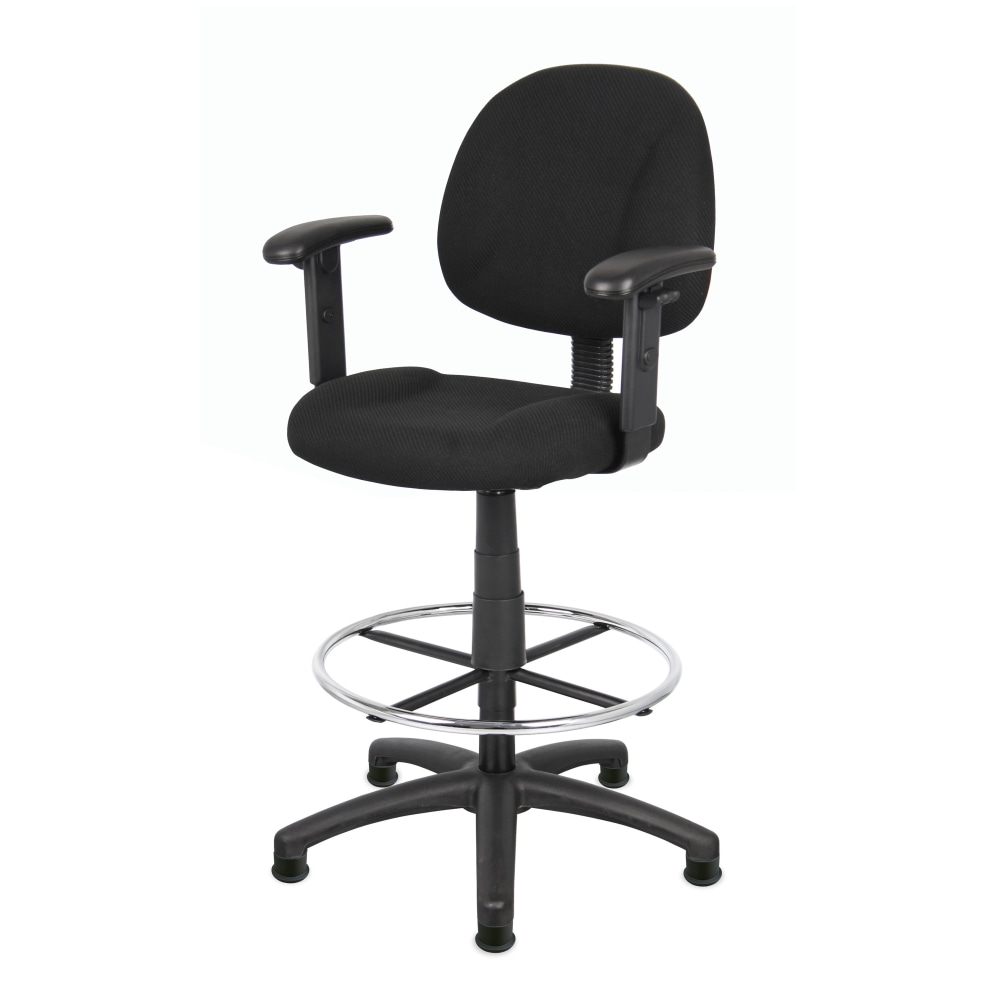 Boss Office Products Ergonomic Drafting Stool With Back,