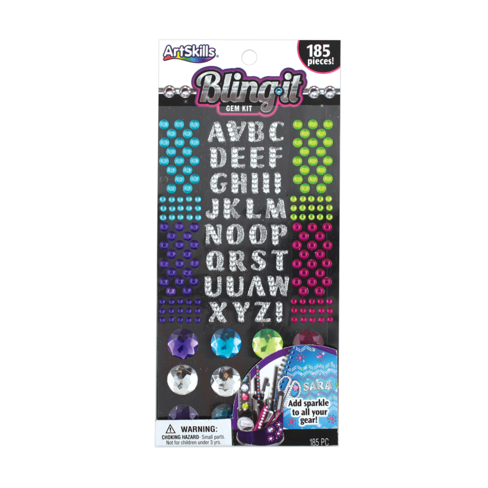 Artskills® Bling-It Gem Kit, 10"H x 4 1/2"W