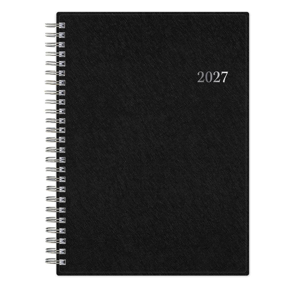 2027 Passages Solid Black Weekly/Monthly Notes Planner