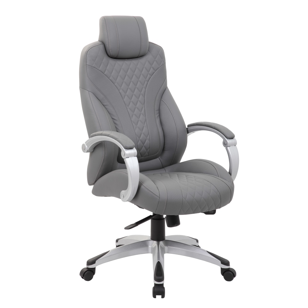 Boss Office Products Hinged Arm Ergonomic High-Back Chair,