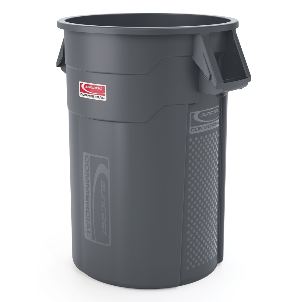 Suncast® Commercial Oval HDPE Utility Trash Can, 44