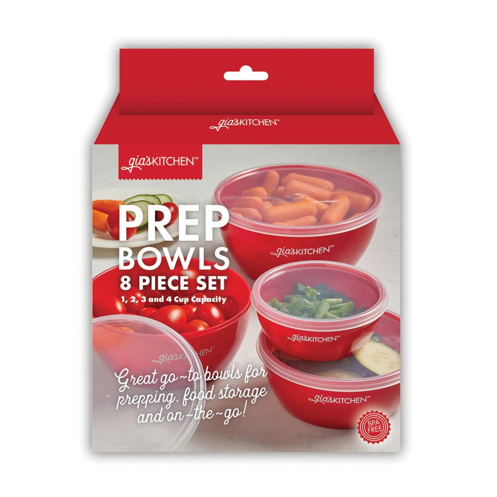 gia&#x27;sKITCHEN 8-Piece Set Of Nesting Prep Bowls With